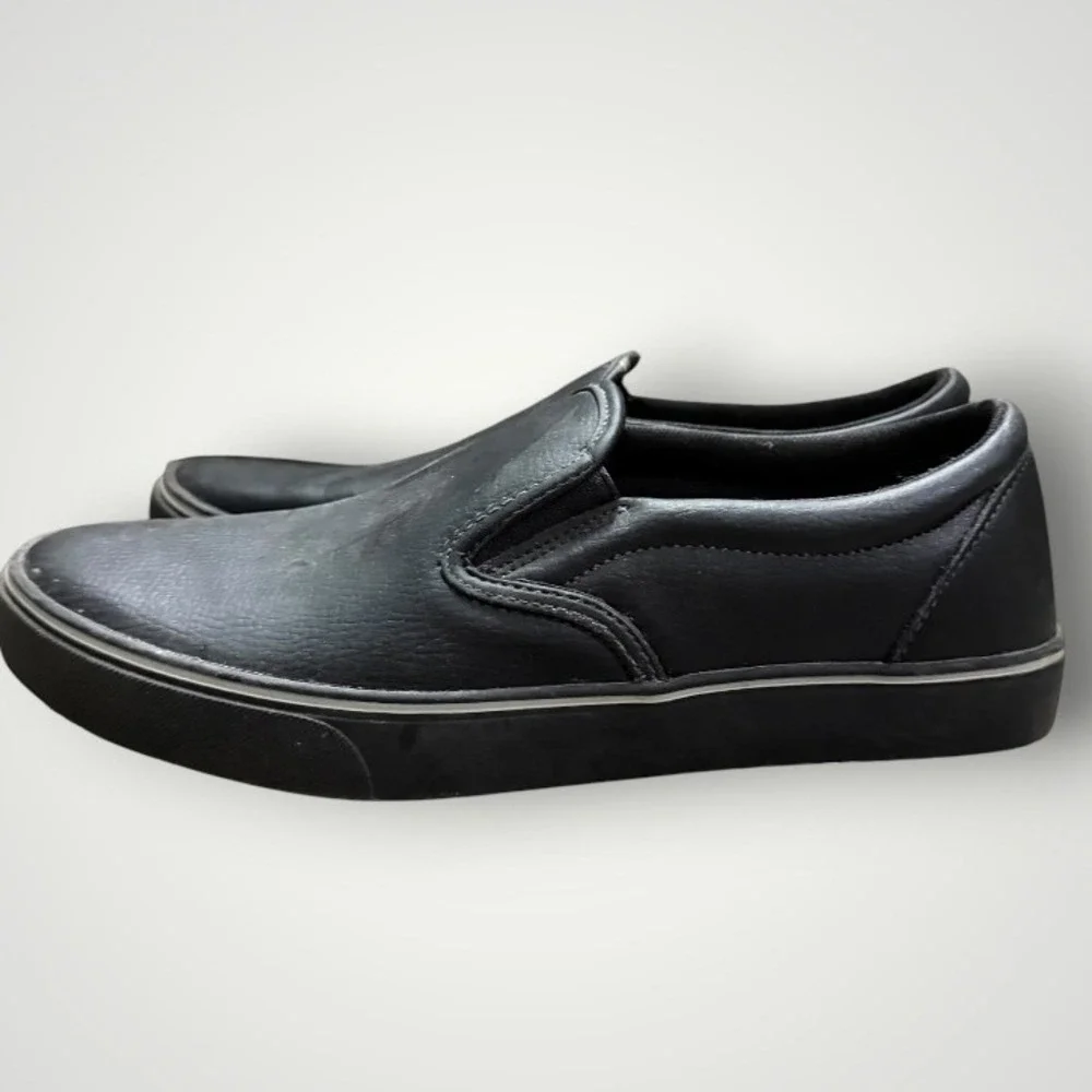 TredSafe Slip On Work Shoes Men 10 Women 11 Black Non-Slip Resistant EnduroPro